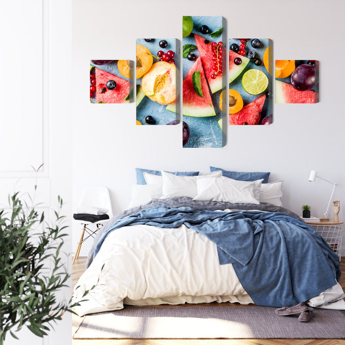 Obraz Wieloczęściowy Wakacyjne Owoce – soczysta świeżość do wnętrz nowoczesnych, boho i kuchni – widok 2
