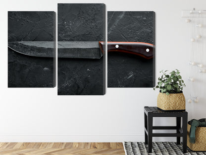 Obraz Wieloczęściowy Stary Nóż – industrialny akcent do wnętrz loftowych i nowoczesnych – widok 7