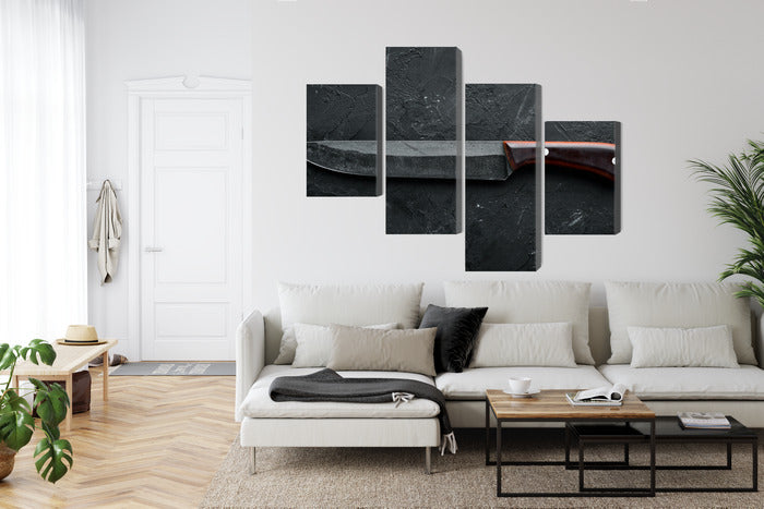 Obraz Wieloczęściowy Stary Nóż – industrialny akcent do wnętrz Loft, Rustykalnych i Vintage – widok 5