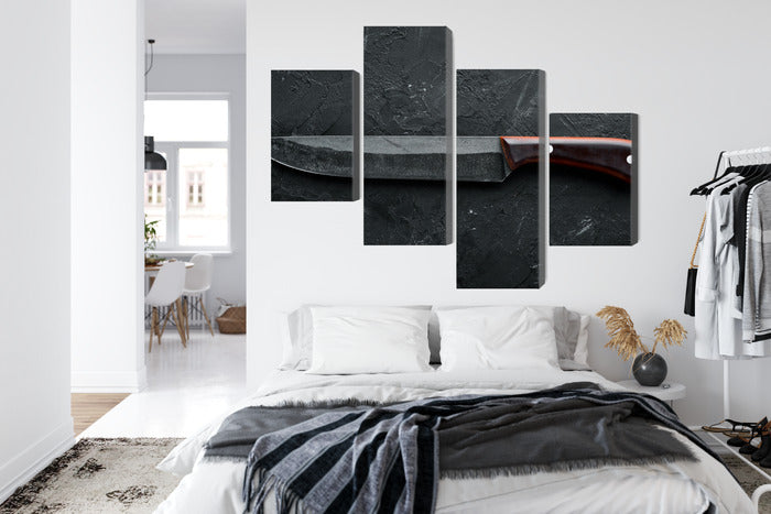 Obraz Wieloczęściowy Stary Nóż – industrialny akcent do wnętrz Loft, Rustykalnych i Vintage – widok 6