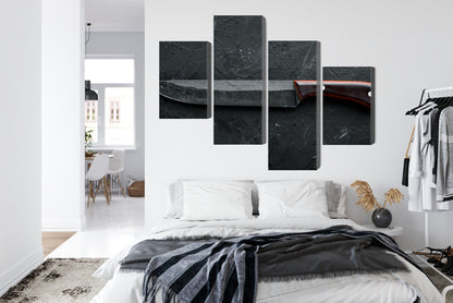 Obraz Wieloczęściowy Stary Nóż – industrialny akcent do wnętrz Loft, Rustykalnych i Vintage – widok 6