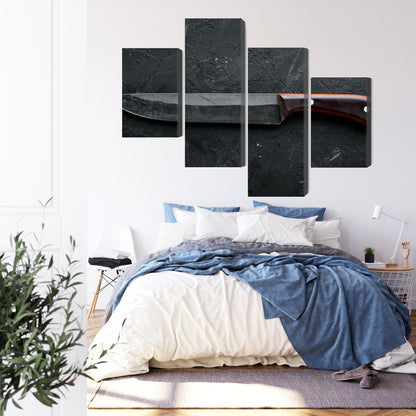 Obraz Wieloczęściowy Stary Nóż – industrialny akcent do wnętrz Loft, Rustykalnych i Vintage – widok 2