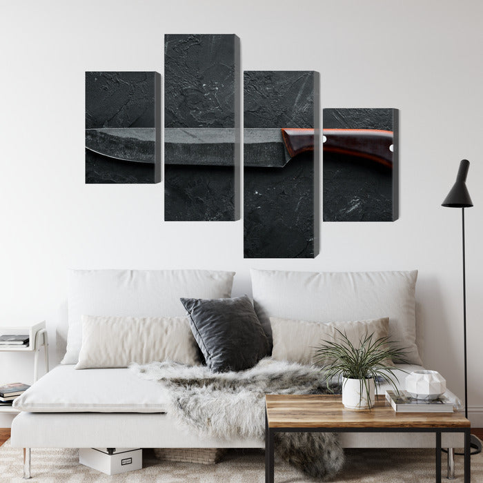Obraz Wieloczęściowy Stary Nóż – industrialny akcent do wnętrz Loft, Rustykalnych i Vintage – widok 3
