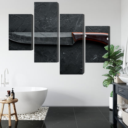 Obraz Wieloczęściowy Stary Nóż – industrialny akcent do wnętrz Loft, Rustykalnych i Vintage – widok 4