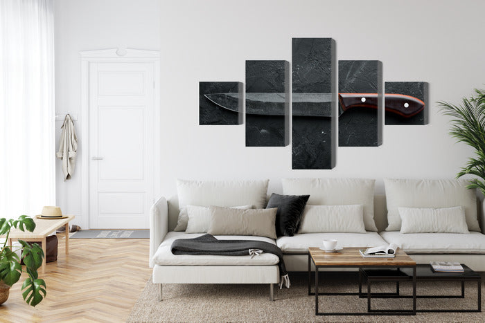 Obraz Wieloczęściowy Stary Nóż – autentyczny, industrialny akcent do wnętrz Loft & Modern Farmhouse – widok 5