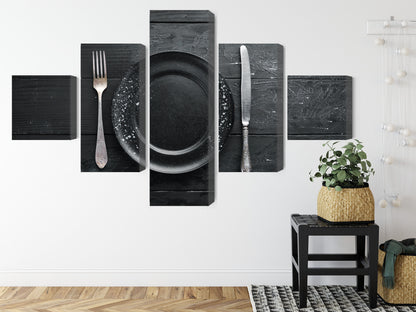 Obraz Wieloczęściowy Zastawa Stołowa Vintage – Klasyczny Still Life do wnętrz eleganckich, retro – widok 7
