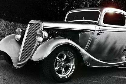 Obraz Wieloczęściowy Samochód Hot Rod – dynamiczny vintage do wnętrz industrialnych i męskich 180x120