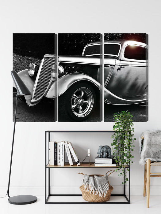 Obraz Wieloczęściowy Samochód Hot Rod – dynamiczny vintage do wnętrz industrialnych i męskich – widok 8