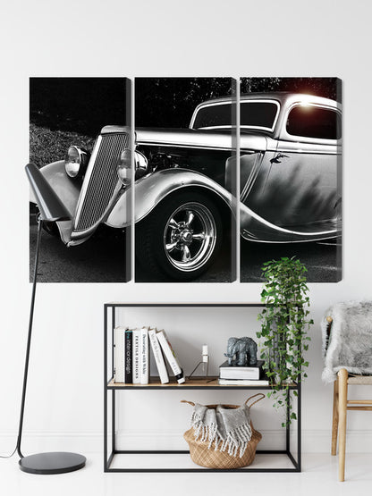 Obraz Wieloczęściowy Samochód Hot Rod – dynamiczny vintage do wnętrz industrialnych i męskich – widok 8