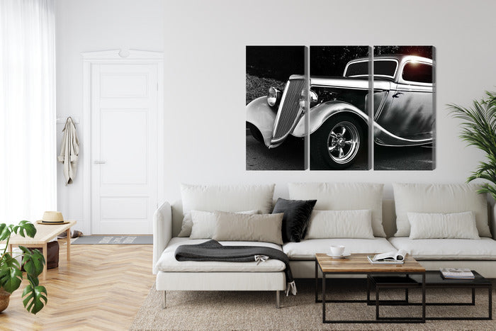 Obraz Wieloczęściowy Samochód Hot Rod – dynamiczny vintage do wnętrz industrialnych i męskich – widok 5