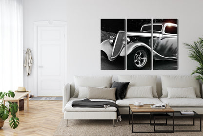 Obraz Wieloczęściowy Samochód Hot Rod – dynamiczny vintage do wnętrz industrialnych i męskich – widok 5