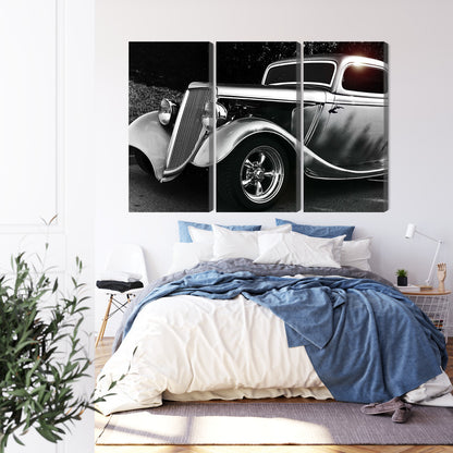 Obraz Wieloczęściowy Samochód Hot Rod – dynamiczny vintage do wnętrz industrialnych i męskich – widok 2