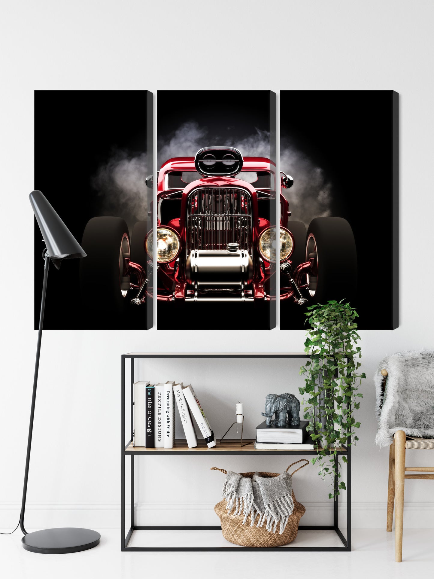 Obraz Wieloczęściowy Samochód Hot Rod – dynamiczna wizja do wnętrz industrialnych i męskich – widok 8