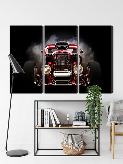 Obraz Wieloczęściowy Samochód Hot Rod – dynamiczna wizja do wnętrz industrialnych i męskich – widok 8