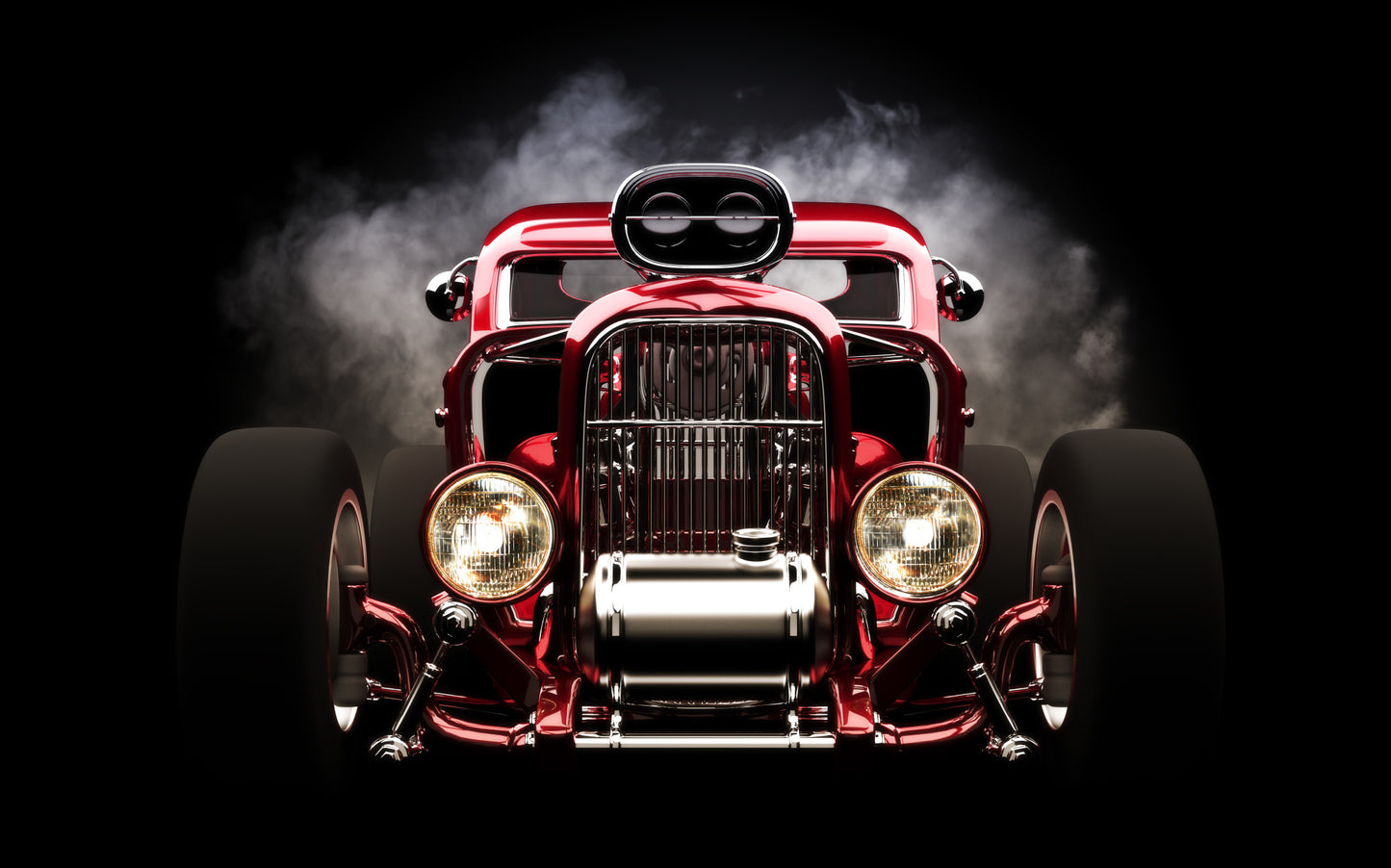 Obraz Wieloczęściowy Hot Rod – Moc motoryzacji do wnętrz industrialnych, loftowych i nowoczesnych 240x150