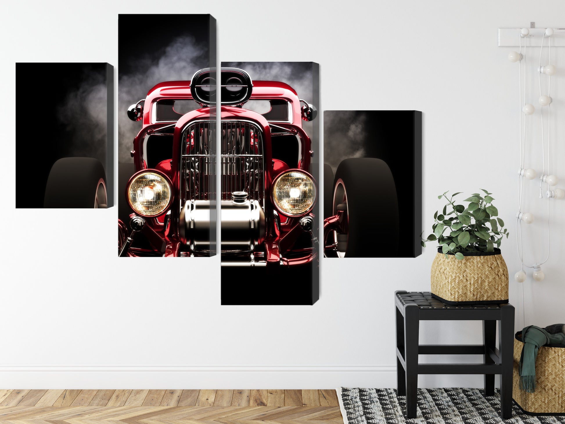Obraz Wieloczęściowy Hot Rod – Moc motoryzacji do wnętrz industrialnych, loftowych i nowoczesnych – widok 7