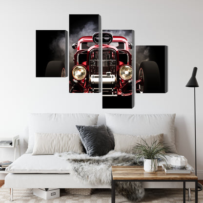 Obraz Wieloczęściowy Hot Rod – Moc motoryzacji do wnętrz industrialnych, loftowych i nowoczesnych – widok 3