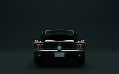 Obraz Wieloczęściowy Klasyczny Muscle Car – Potężna Ikona Stylu do wnętrz industrialnych i nowoczesnych 240x150