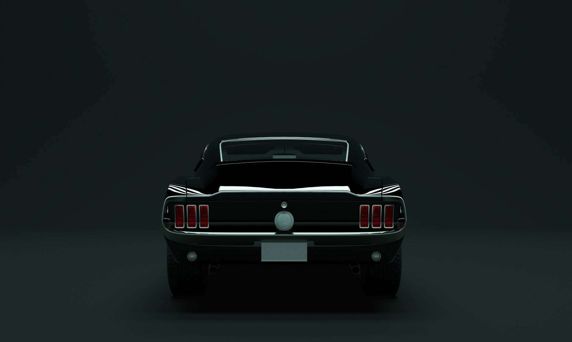 Obraz Wieloczęściowy Czarny Muscle Car – motoryzacyjna klasyka do wnętrz loftowych i industrialnych 250x150