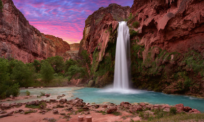 Obraz Wieloczęściowy Wodospady Havasupai – Malownicze Wodospady do wnętrz naturalnych, etnicznych i nowoczesnych 250x150