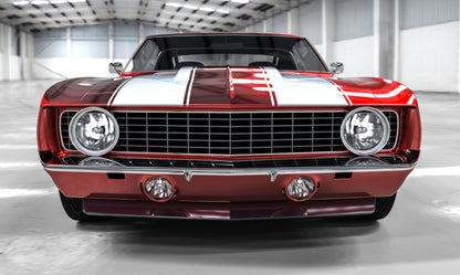 Obraz Wieloczęściowy Czerwony Muscle Car – Industrialny akcent motoryzacyjny do wnętrz loftowych i nowoczesnych 250x150