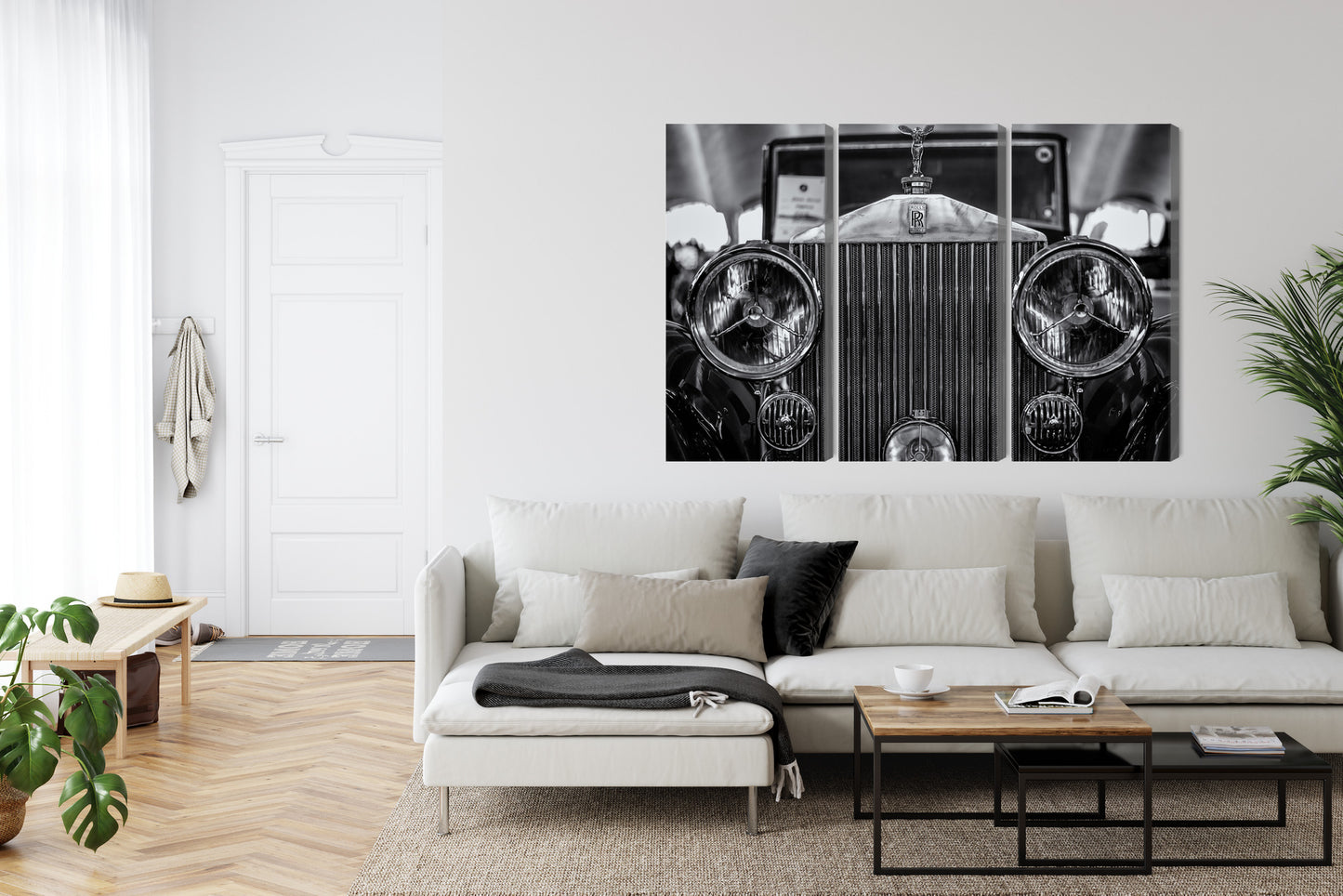 Obraz Wieloczęściowy Rolls Royce Z Bliska – Luksusowa Elegancja do wnętrz Nowoczesnych, Glamour i Męskich – widok 5
