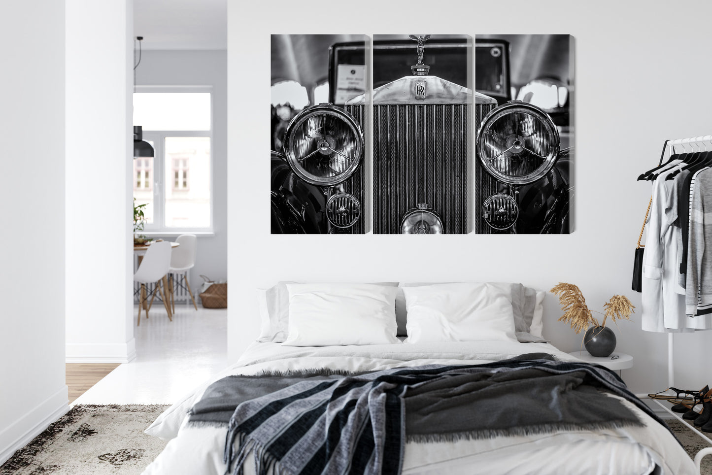 Obraz Wieloczęściowy Rolls Royce Z Bliska – Luksusowa Elegancja do wnętrz Nowoczesnych, Glamour i Męskich – widok 6