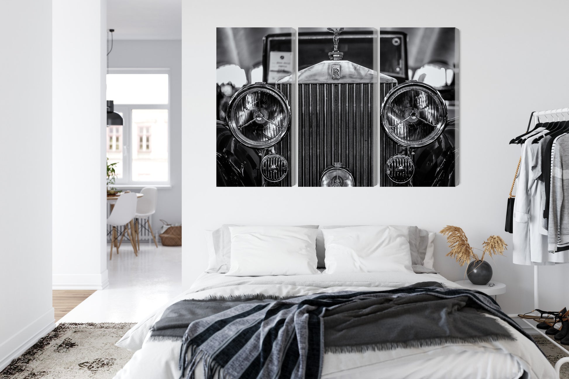 Obraz Wieloczęściowy Rolls Royce Z Bliska – Luksusowa Elegancja do wnętrz Nowoczesnych, Glamour i Męskich – widok 6