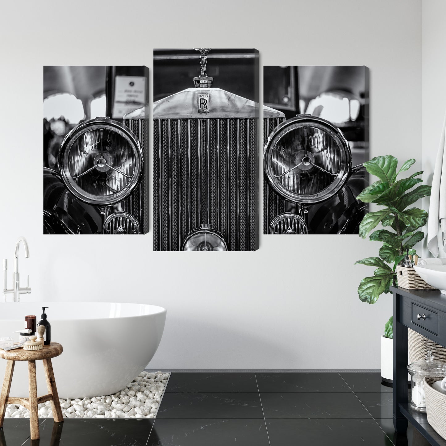 Obraz Wieloczęściowy Rolls Royce – klasyka motoryzacji do wnętrz nowoczesnych i Art Deco – widok 4