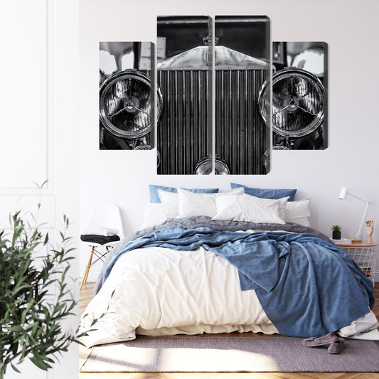 Obraz Wieloczęściowy Rolls Royce Z Bliska – elegancki akcent motoryzacyjny do wnętrz nowoczesnych i industrialnych – widok 2