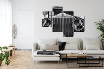 Obraz Wieloczęściowy Rolls Royce Z Bliska – elegancki detal do wnętrz modern classic i loft – widok 5
