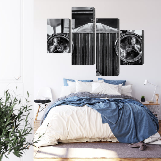 Obraz Wieloczęściowy Rolls Royce Z Bliska – elegancki detal do wnętrz modern classic i loft – widok 2