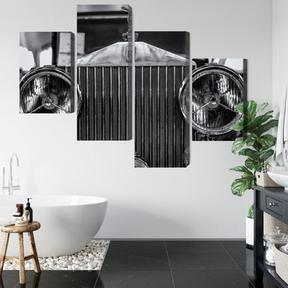 Obraz Wieloczęściowy Rolls Royce Z Bliska – elegancki detal do wnętrz modern classic i loft – widok 4