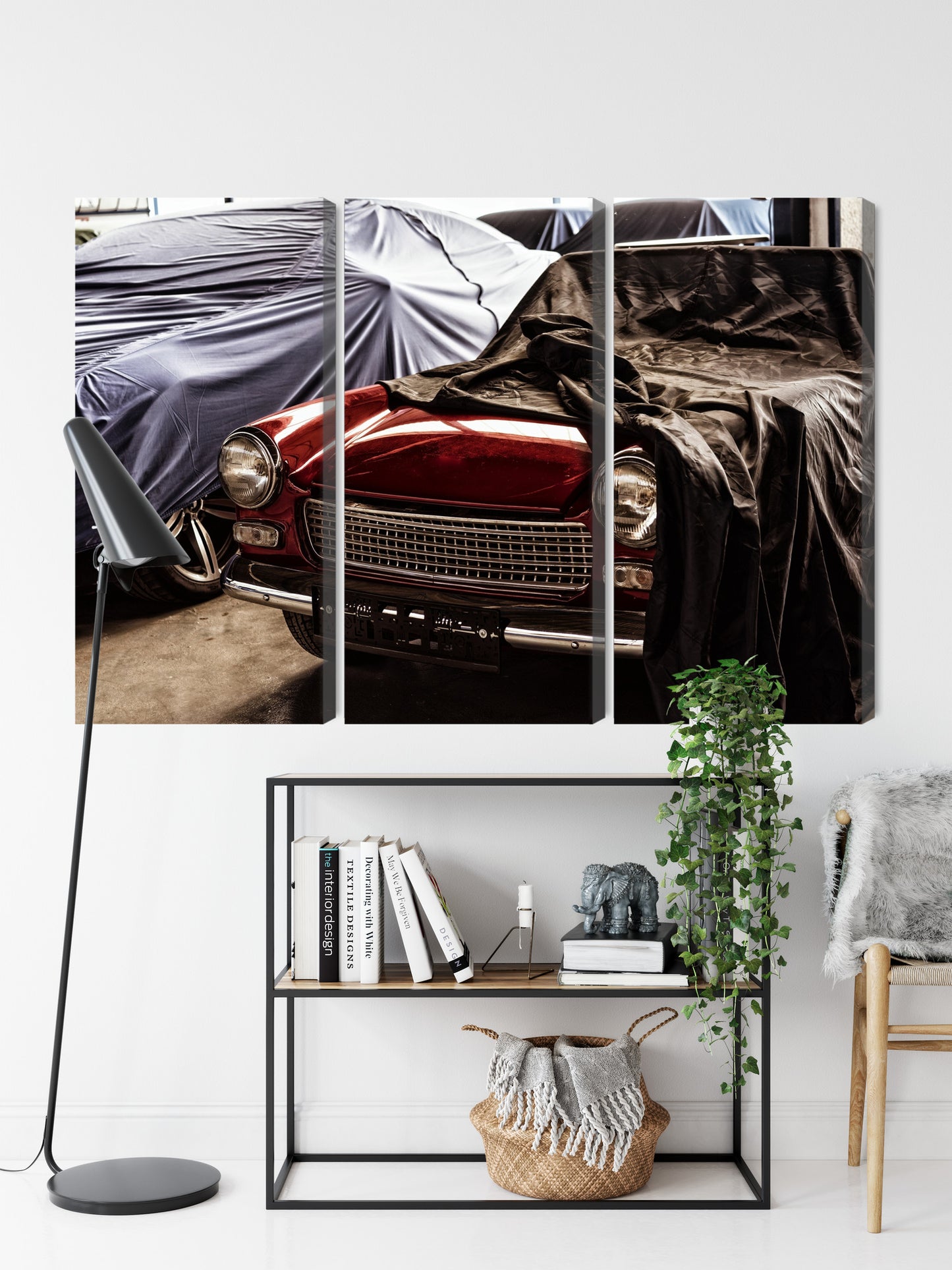 Obraz Wieloczęściowy Włoski Retro Samochód – nostalgia i styl do wnętrz vintage oraz loft – widok 8