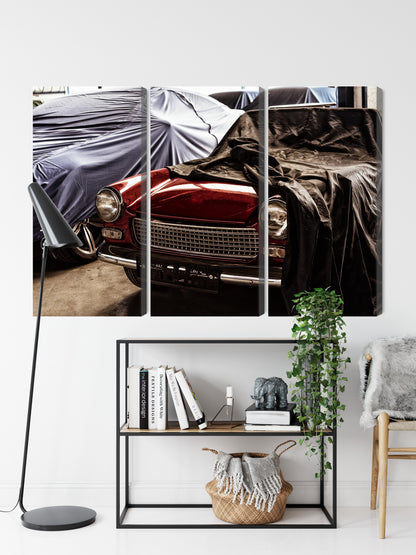 Obraz Wieloczęściowy Włoski Retro Samochód – nostalgia i styl do wnętrz vintage oraz loft – widok 8
