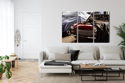 Obraz Wieloczęściowy Włoski Retro Samochód – nostalgia i styl do wnętrz vintage oraz loft – widok 5