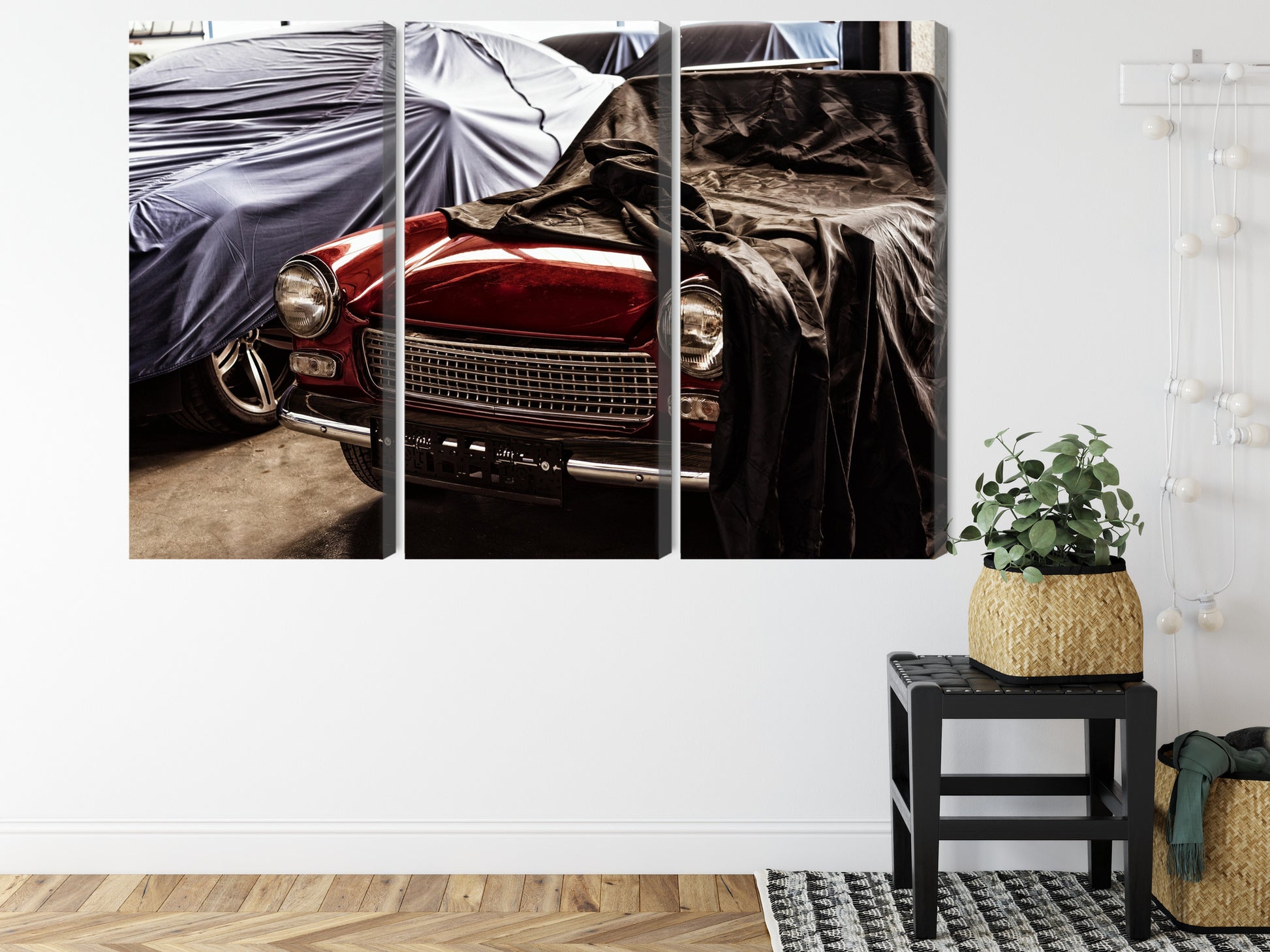 Obraz Wieloczęściowy Włoski Retro Samochód – nostalgia i styl do wnętrz vintage oraz loft – widok 7