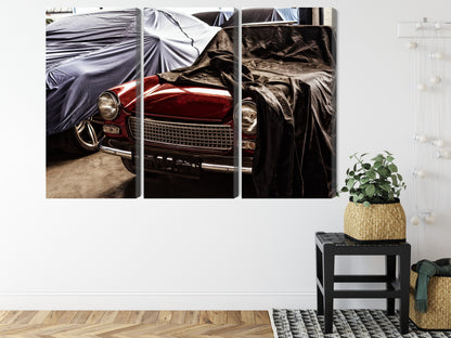 Obraz Wieloczęściowy Włoski Retro Samochód – nostalgia i styl do wnętrz vintage oraz loft – widok 7