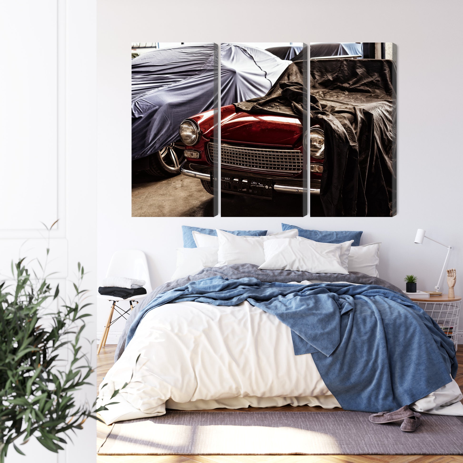 Obraz Wieloczęściowy Włoski Retro Samochód – nostalgia i styl do wnętrz vintage oraz loft – widok 2