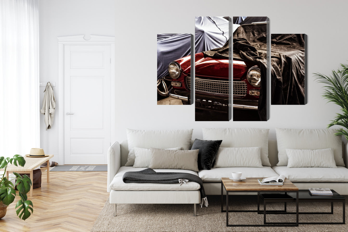 Obraz Wieloczęściowy Włoski Retro Samochód – nostalgiczny urok do wnętrz vintage, industrialnych i eklektycznych – widok 5