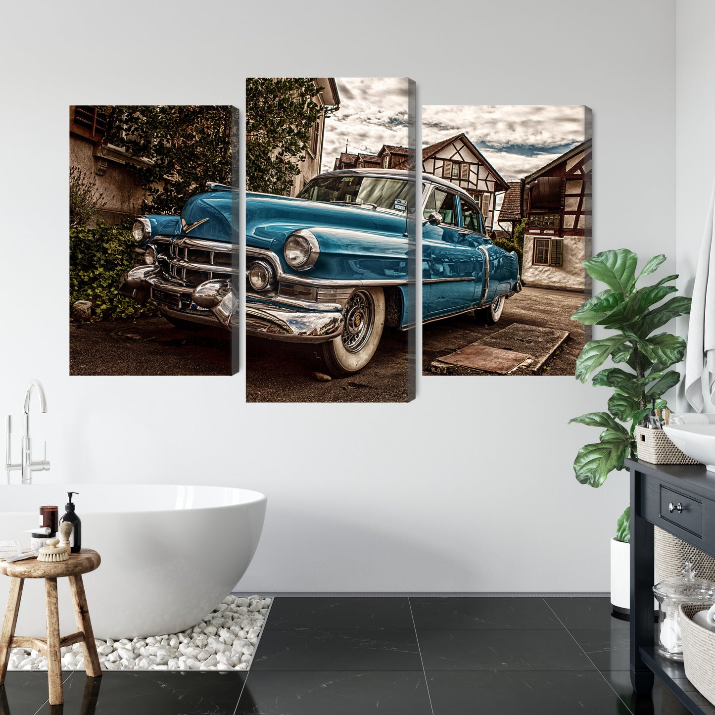 Obraz Wieloczęściowy Cadillac Eldorado 1953 – klimat retro do wnętrz loftowych i vintage – widok 4