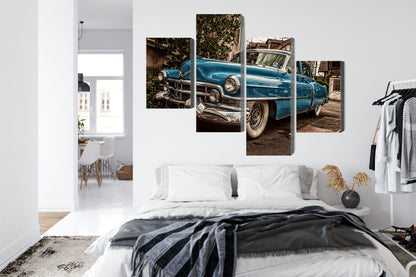 Obraz Wieloczęściowy Niebieski Cadillac Eldorado 1953 – ikona motoryzacji do wnętrz retro, nowoczesnych i industrialnych – widok 6
