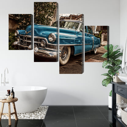 Obraz Wieloczęściowy Niebieski Cadillac Eldorado 1953 – ikona motoryzacji do wnętrz retro, nowoczesnych i industrialnych – widok 4