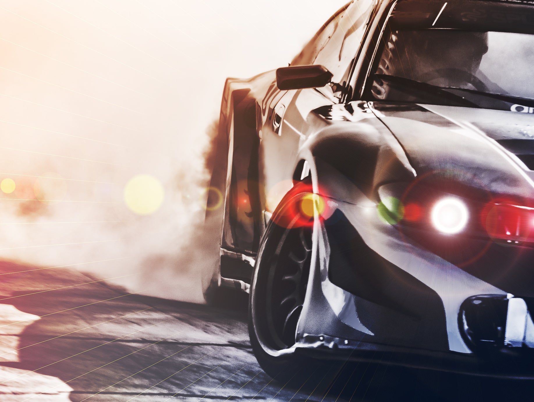 Obraz Wieloczęściowy Czarny Drifting Samochód – dynamiczny motyw do wnętrz nowoczesnych, industrialnych i loftowych 200x150