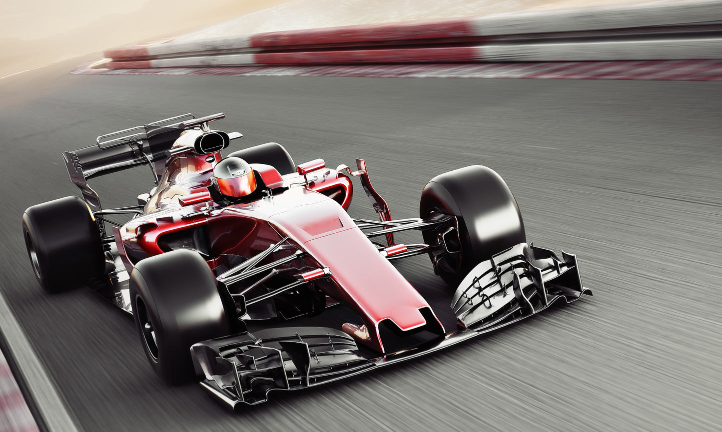 Obraz Wieloczęściowy Formuła 1 na Torze – dynamiczna kompozycja do wnętrz nowoczesnych i loftowych 250x150