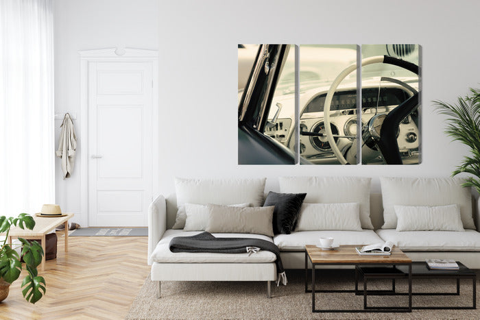 Obraz Wieloczęściowy Wnętrze Klasycznego Amerykana – retro elegancja do wnętrz loft, vintage i męskich gabinetów – widok 5