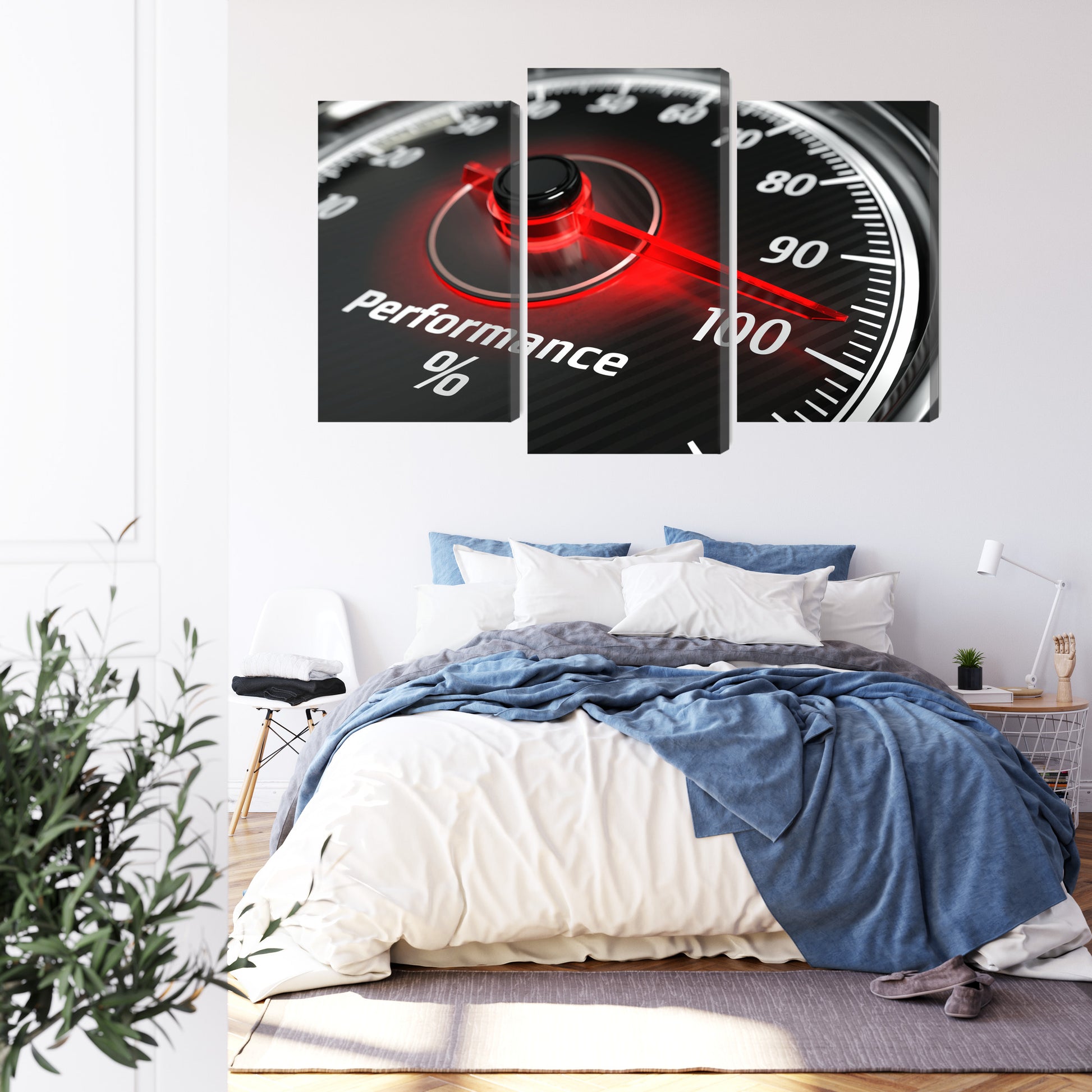 Obraz Wieloczęściowy Licznik 3D – geometryczna kompozycja do wnętrz nowoczesnych i loft – widok 2