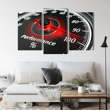 Obraz Wieloczęściowy Licznik 3D – geometryczna kompozycja do wnętrz nowoczesnych i loft – widok 3