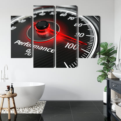 Obraz Wieloczęściowy Abstrakcyjny Licznik 3D – futurystyczny design do wnętrz nowoczesnych i loftowych – widok 4