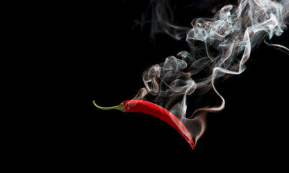 Obraz Wieloczęściowy Czerwone Chili z Dymem – ekspresyjny akcent do wnętrz loftowych i nowoczesnych 250x150